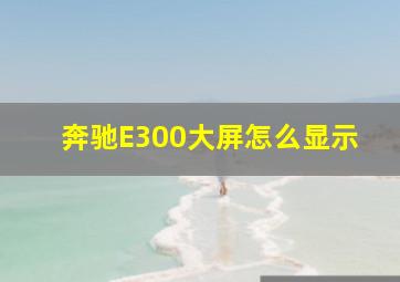 奔驰E300大屏怎么显示