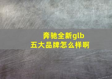 奔驰全新glb五大品牌怎么样啊