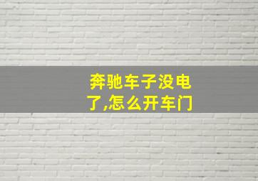 奔驰车子没电了,怎么开车门