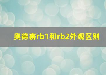 奥德赛rb1和rb2外观区别