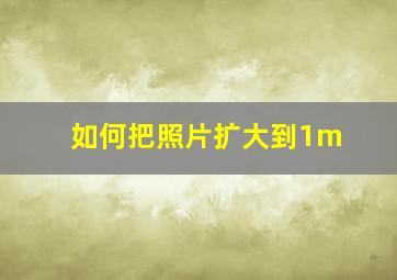 如何把照片扩大到1m