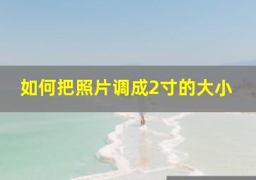 如何把照片调成2寸的大小