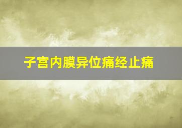 子宫内膜异位痛经止痛