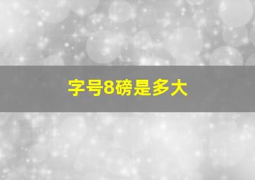 字号8磅是多大