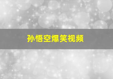 孙悟空爆笑视频