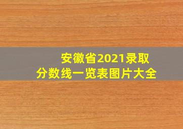 安徽省2021录取分数线一览表图片大全