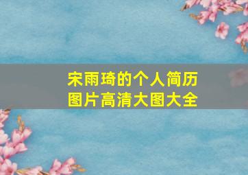 宋雨琦的个人简历图片高清大图大全