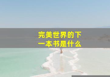 完美世界的下一本书是什么