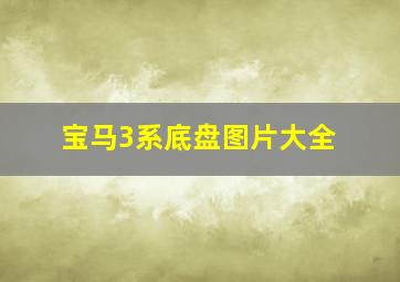 宝马3系底盘图片大全