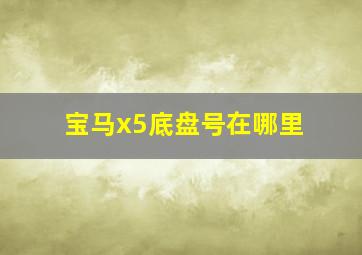 宝马x5底盘号在哪里