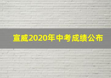 宣威2020年中考成绩公布