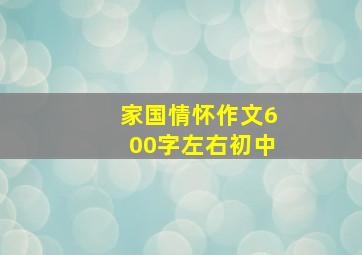 家国情怀作文600字左右初中