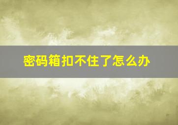 密码箱扣不住了怎么办