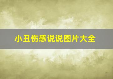 小丑伤感说说图片大全