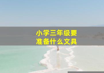 小学三年级要准备什么文具