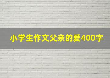 小学生作文父亲的爱400字