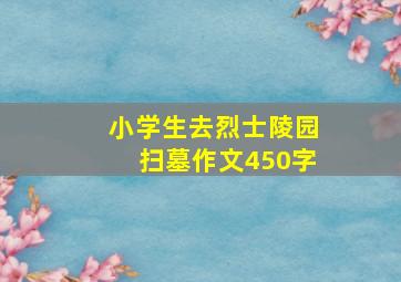 小学生去烈士陵园扫墓作文450字