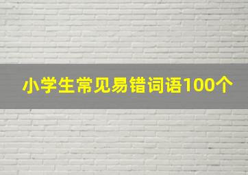 小学生常见易错词语100个