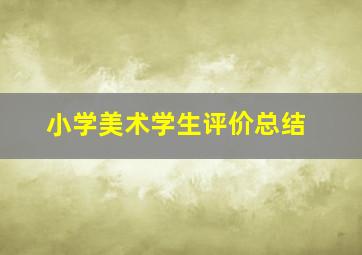 小学美术学生评价总结