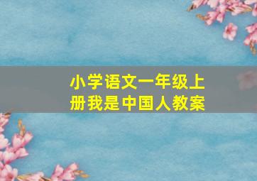 小学语文一年级上册我是中国人教案