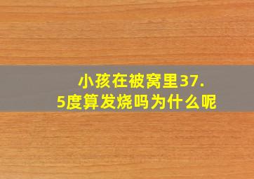 小孩在被窝里37.5度算发烧吗为什么呢