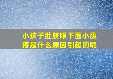 小孩子肚脐眼下面小腹疼是什么原因引起的呢