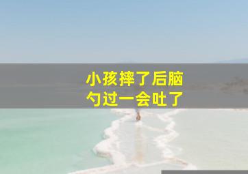 小孩摔了后脑勺过一会吐了