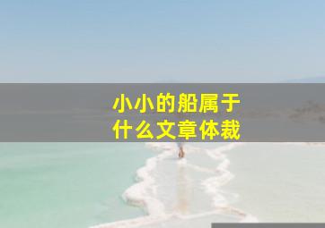 小小的船属于什么文章体裁