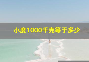 小度1000千克等于多少