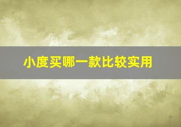 小度买哪一款比较实用