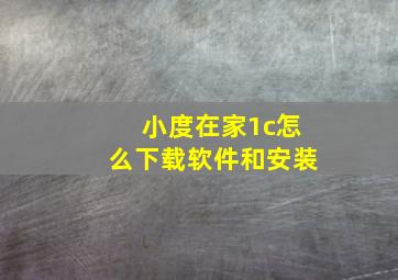 小度在家1c怎么下载软件和安装