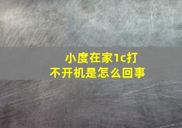 小度在家1c打不开机是怎么回事