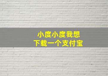 小度小度我想下载一个支付宝