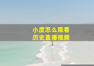 小度怎么观看历史直播视频