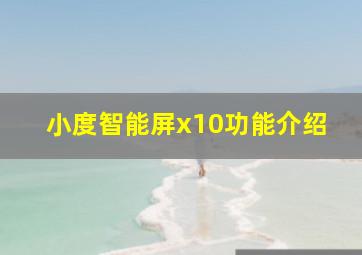 小度智能屏x10功能介绍