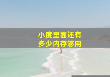 小度里面还有多少内存够用