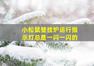 小松鼠壁挂炉运行指示灯总是一闪一闪的