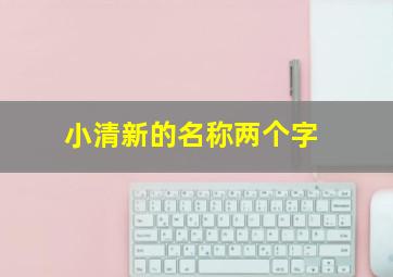 小清新的名称两个字