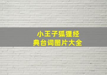 小王子狐狸经典台词图片大全