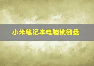 小米笔记本电脑锁键盘