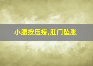 小腹按压疼,肛门坠胀