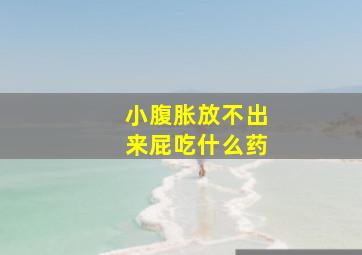 小腹胀放不出来屁吃什么药