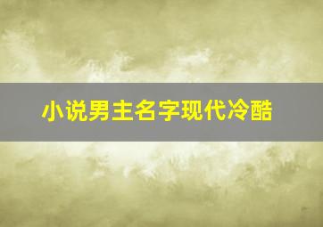 小说男主名字现代冷酷