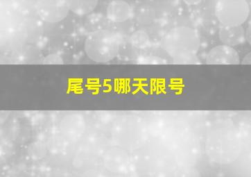 尾号5哪天限号