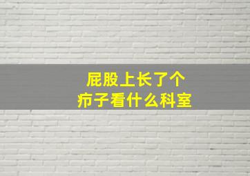 屁股上长了个疖子看什么科室