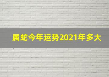 属蛇今年运势2021年多大