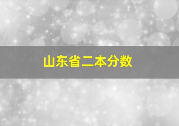 山东省二本分数