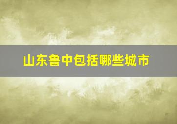 山东鲁中包括哪些城市