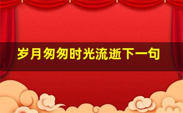 岁月匆匆时光流逝下一句