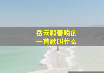 岳云鹏春晚的一首歌叫什么